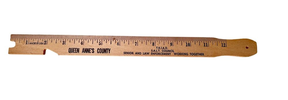 Vintage Ruler Cook Stick Advertising Queen Anne’s  TRIAD Salt Council NOS
